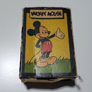 Vintage Walt Disney's  MICKEY MOUSE CARD GAME Russell Mfg. U.S.A. BOX/RULES 1946
